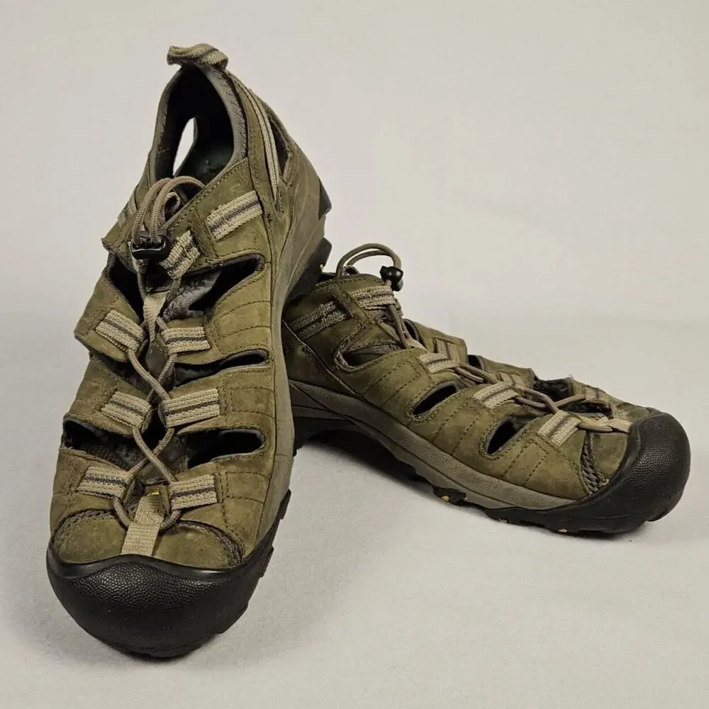 Keen Arroyo II Men 10 Travel Walking Sandal Waterproof Hiking Strap Leather Shoe